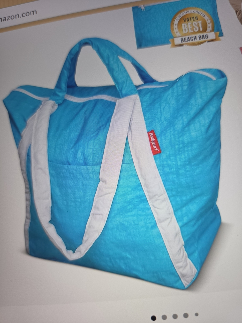 Body Glove Turquoise and White Large Tote Bag